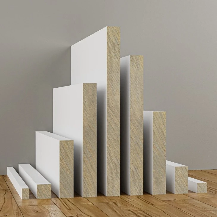 Desain Alas Tiang Cetakan Trim MDF Dilapisi Putih Hemat Biaya Dengan Kualitas Baik